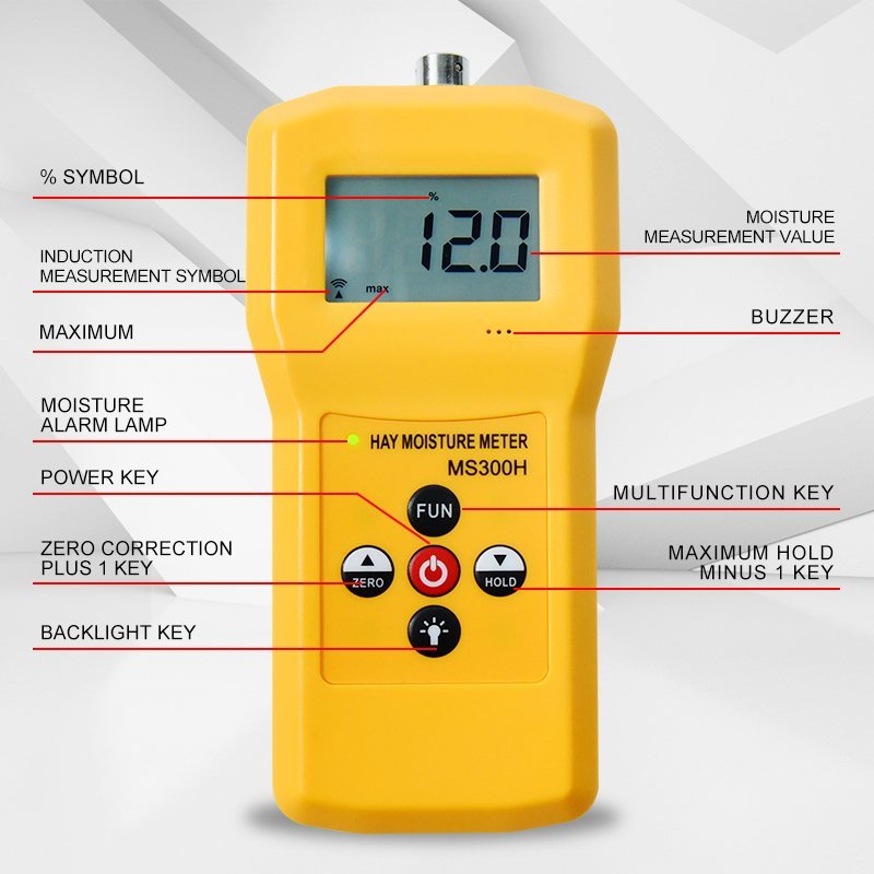 Hay Moisture Meter, Long Probe – MS300H - Image 3
