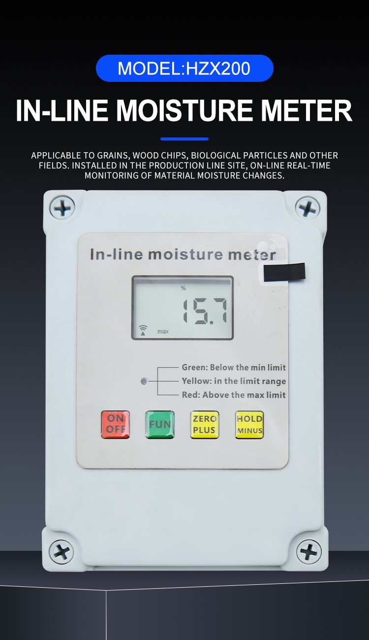 In-Line Online Contact Moisture Meter for Production Lines – HZX200 – detailed specification image
