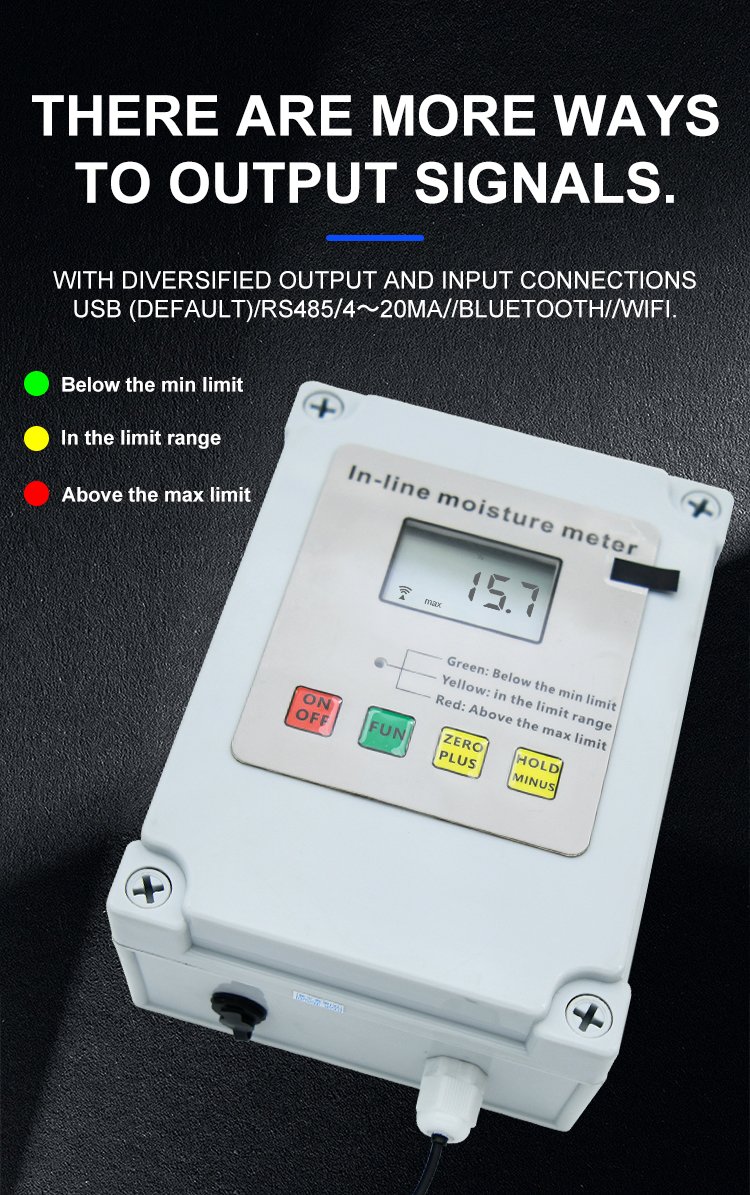 In-Line Online Contact Moisture Meter for Production Lines – HZX200 – detailed specification image