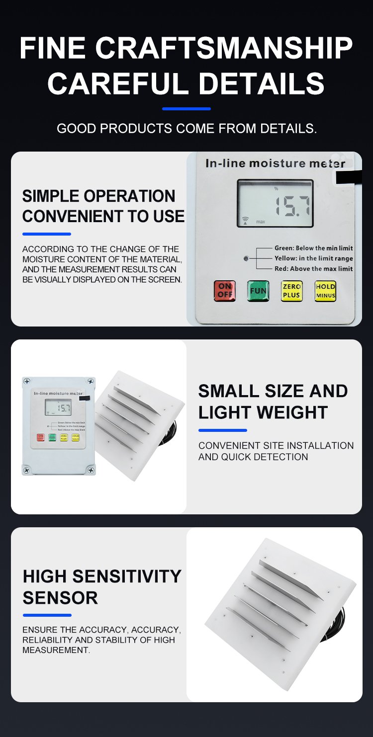 In-Line Online Contact Moisture Meter for Production Lines – HZX200 – detailed specification image