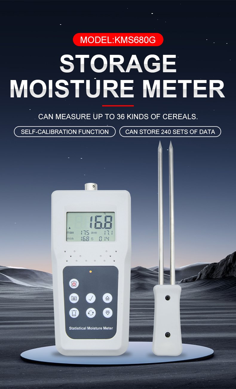 Grain Moisture Meter with Memory Storage – KMS680G – detailed specification image