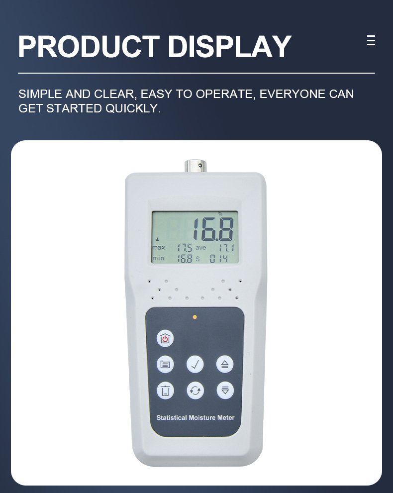 Grain Moisture Meter with Memory Storage – KMS680G – detailed specification image