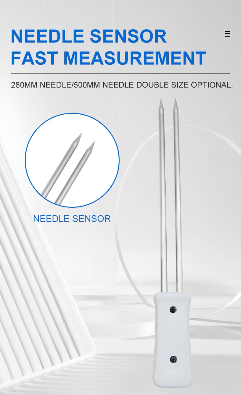 Hay & Straw Bale Moisture Meter with Memory, Deep Probe – KMS680H-D – detailed specification image