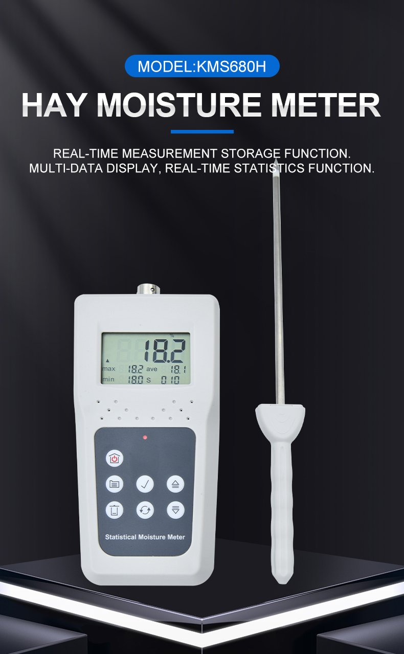 Hay & Straw Bale Moisture Meter with Memory, Standard Probe – KMS680H-S – detailed specification image