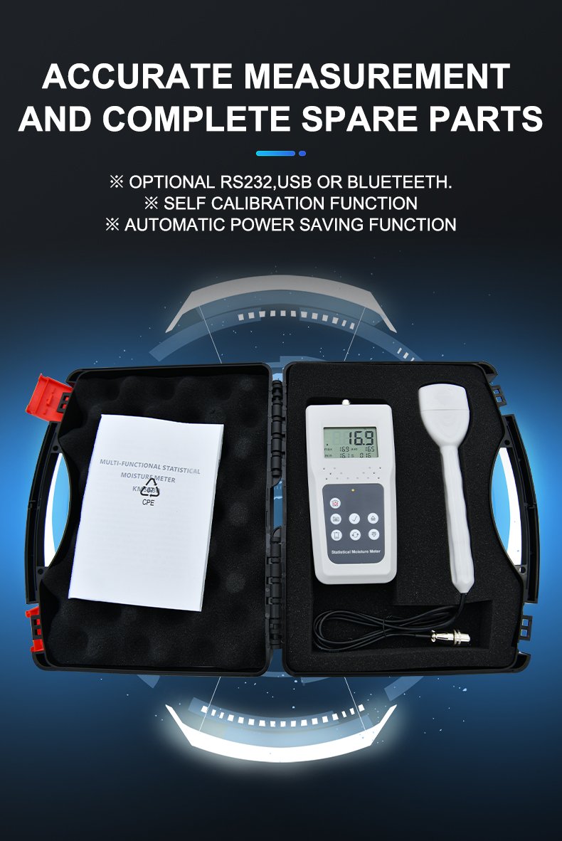Paper Moisture Meter with Memory – KMS680P – detailed specification image