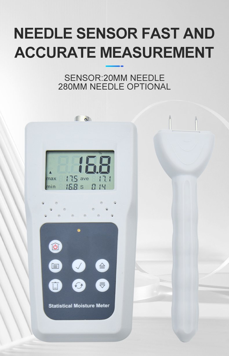 Paper Moisture Meter with Memory – KMS680P – detailed specification image