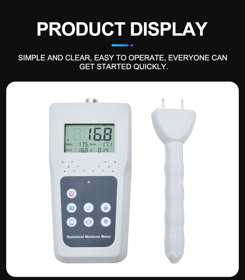 Paper Moisture Meter with Memory – KMS680P – detailed specification image