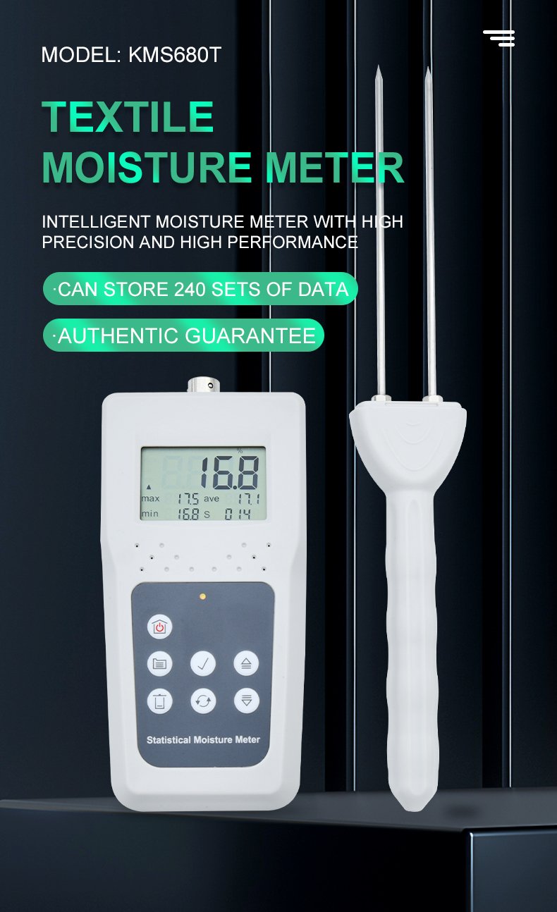 Textile Moisture Meter with Memory – KMS680T – detailed specification image