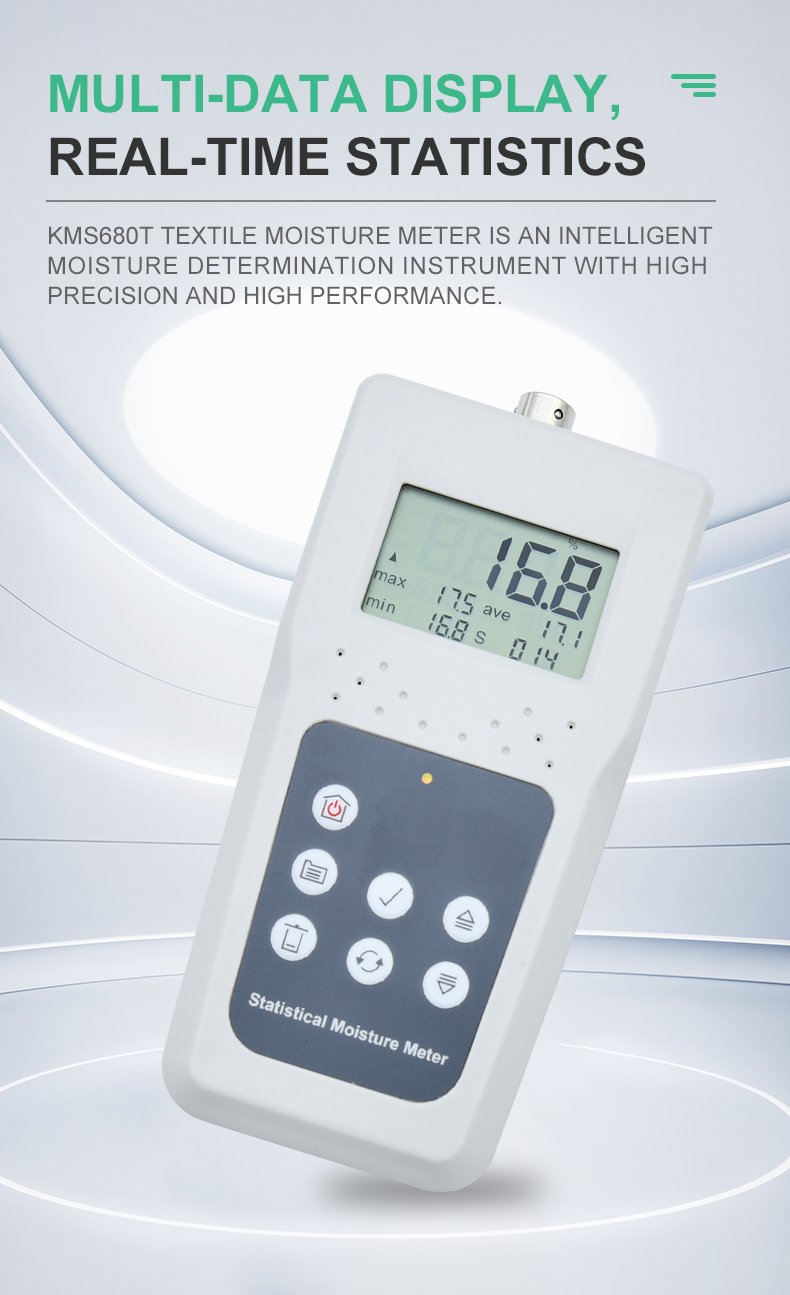 Textile Moisture Meter with Memory – KMS680T – detailed specification image