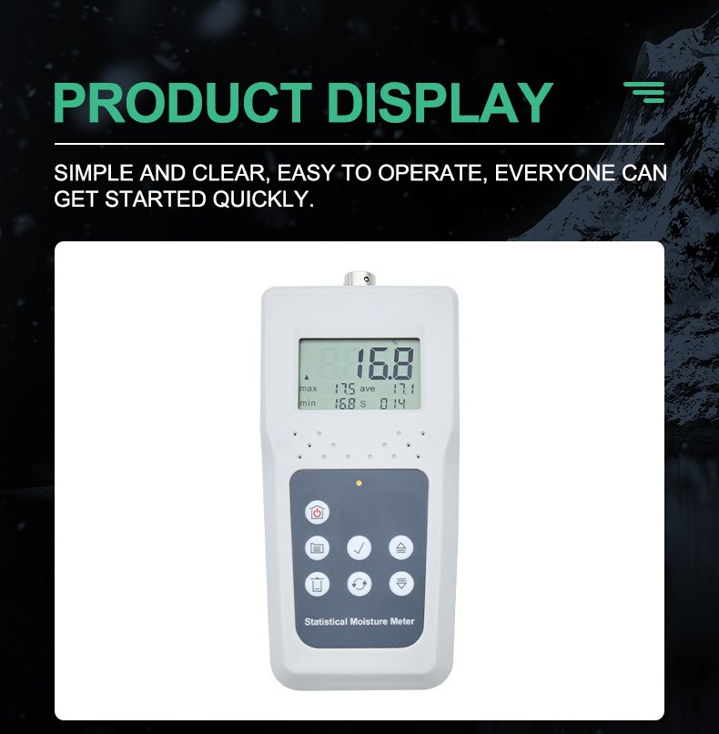 Textile Moisture Meter with Memory – KMS680T – detailed specification image