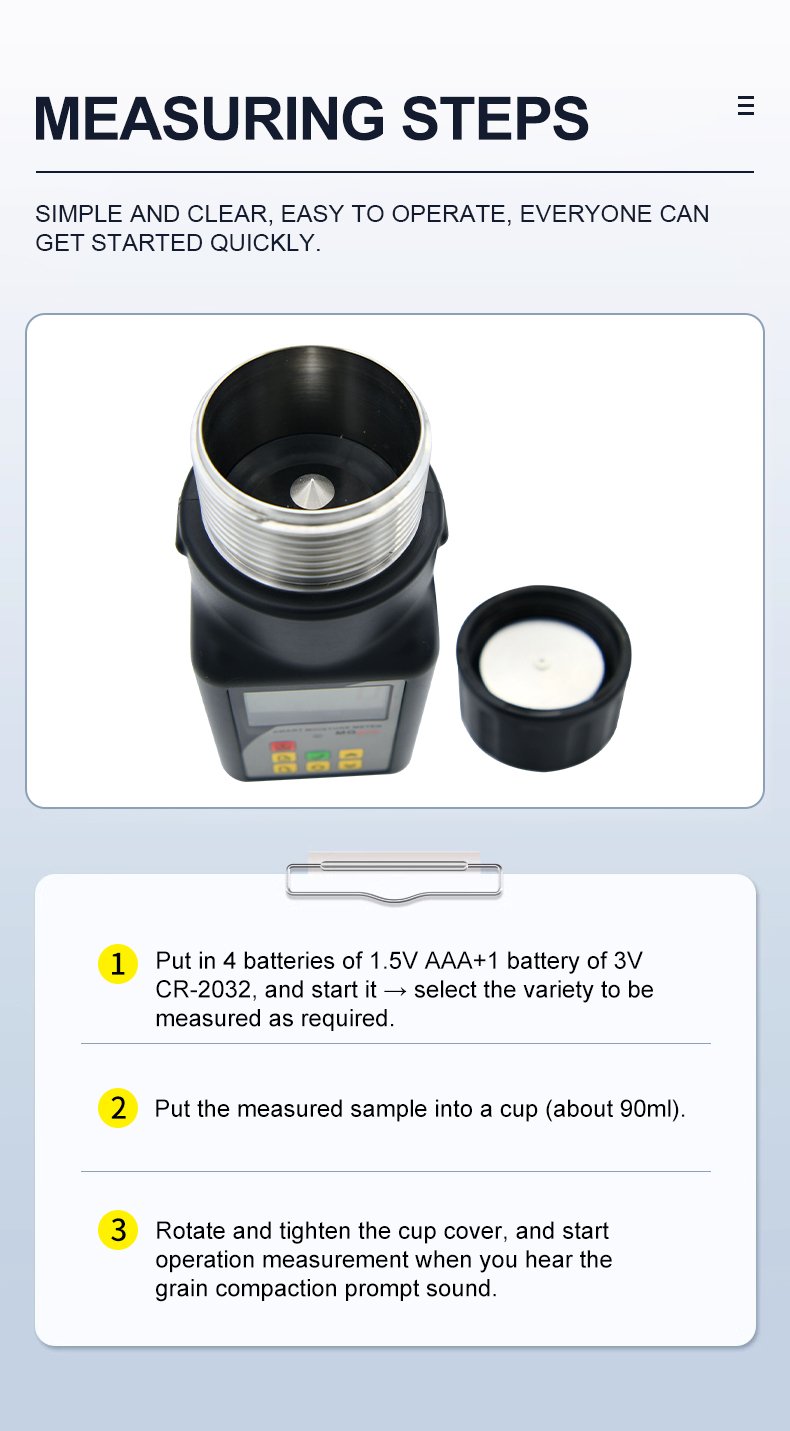 Smart Storage Grain Moisture Meter – MG-Pro – detailed specification image