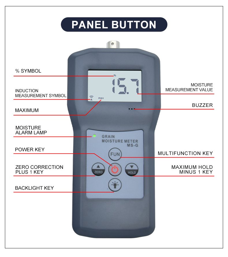 Grain Moisture Meter with 36 Crop Codes – MS-G – detailed specification image