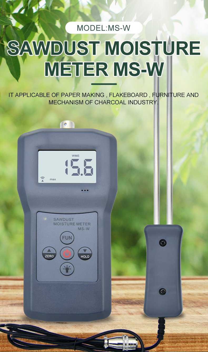 Sawdust & Wood Moisture Meter, Separate Probe – MS-W – detailed specification image