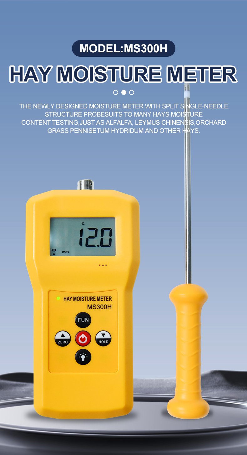 Hay Moisture Meter, Long Probe – MS300H – detailed specification image