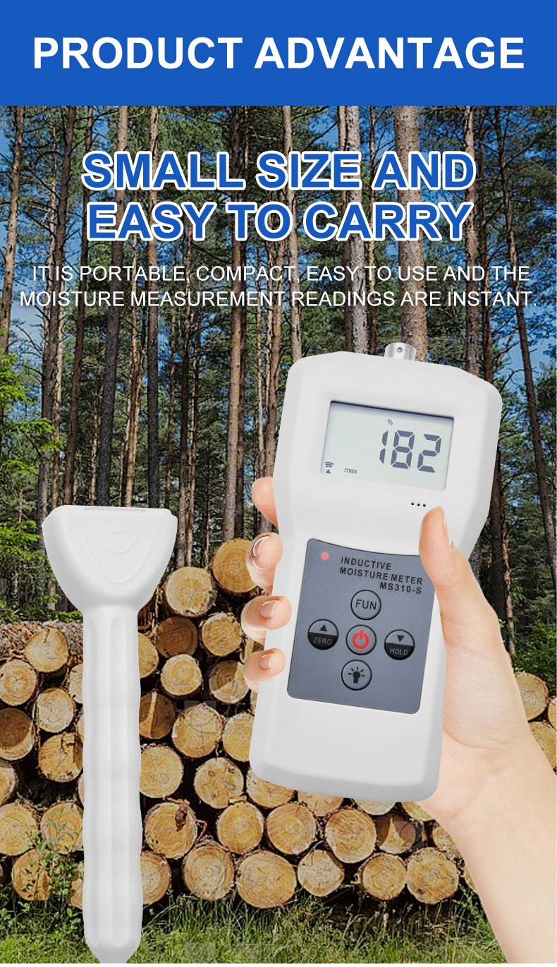 Inductive Moisture Meter with Split Probe – MS310-S – detailed specification image