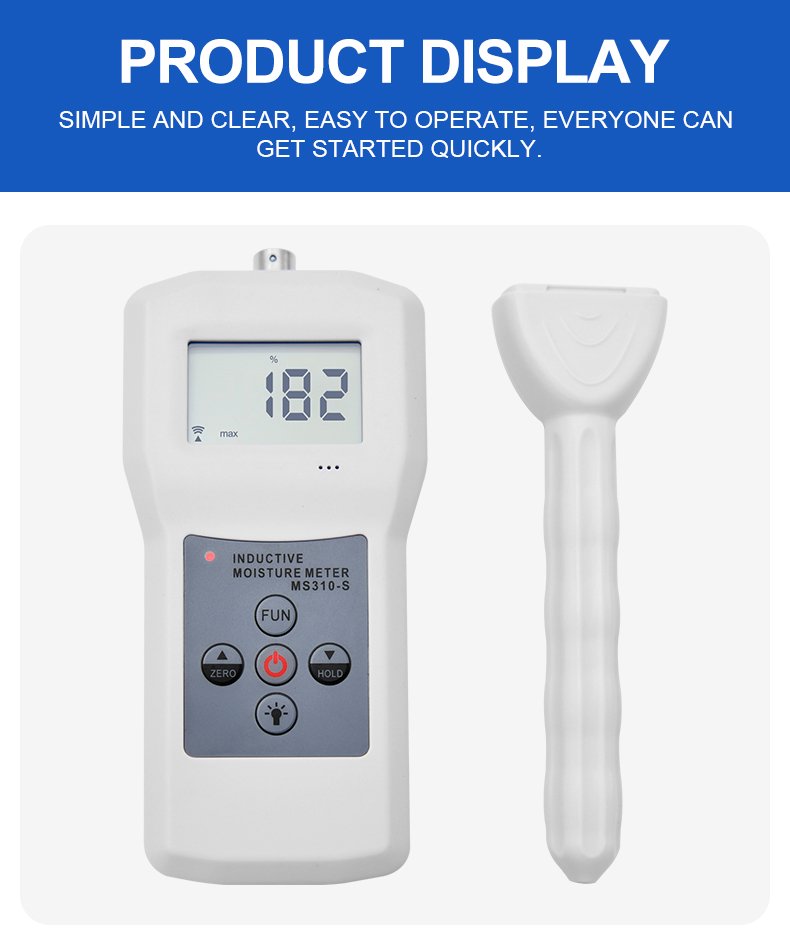 Inductive Moisture Meter with Split Probe – MS310-S – detailed specification image