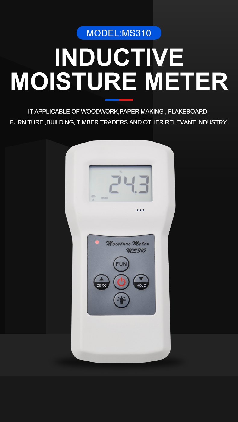 Inductive Moisture Meter, 20 Material Codes – MS310 – detailed specification image