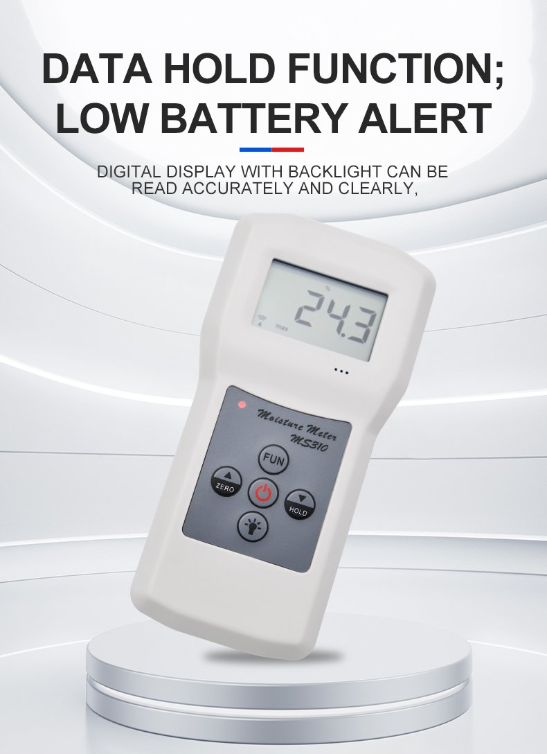 Inductive Moisture Meter, 20 Material Codes – MS310 – detailed specification image