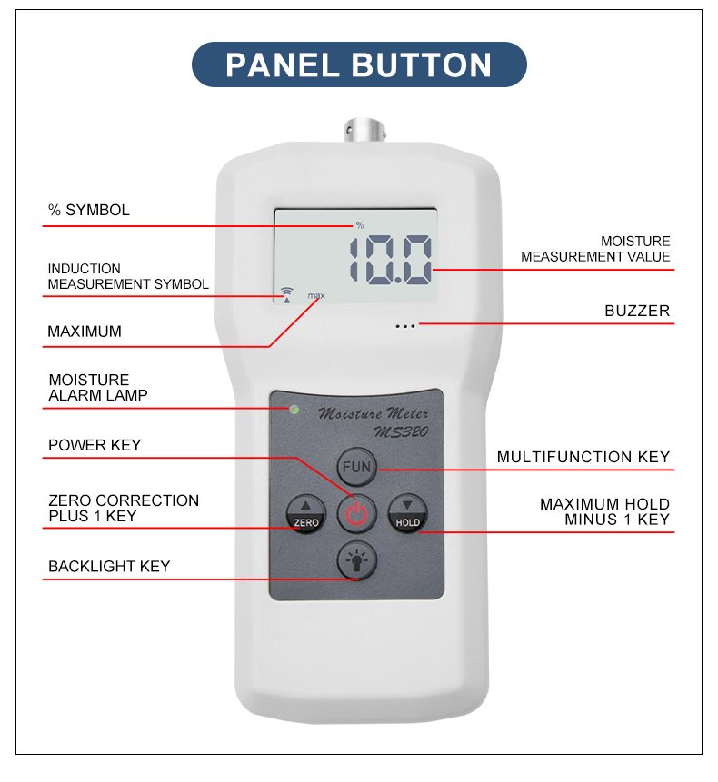 Tobacco Leaf Moisture Meter – MS320 Tobacco Leaf Moisture Meter – MS320 – detailed specification image