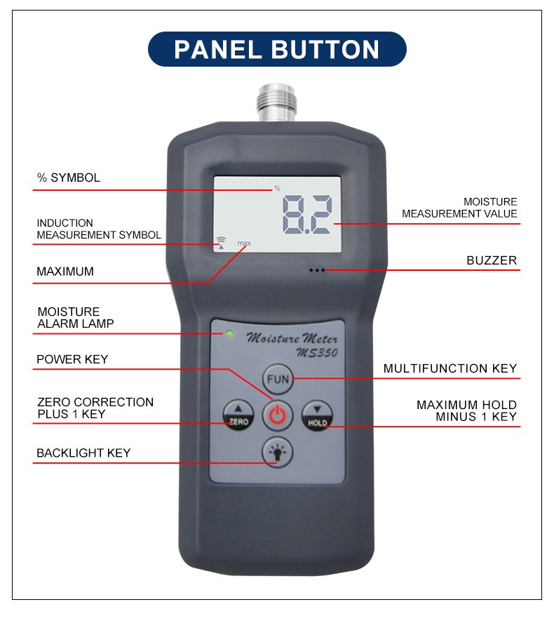 High Frequency Moisture Meter for Soil & Sand – MS350 High Frequency Moisture Meter for Soil & Sand – MS350 – detailed specification image