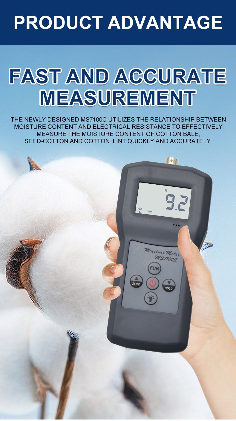 Cotton Bale Moisture Meter – MS7100C Cotton Bale Moisture Meter – MS7100C – detailed specification image