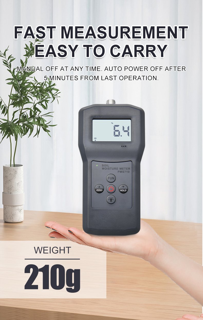 Soil Moisture Meter for Agriculture & Construction – PMS710 – detailed specification image