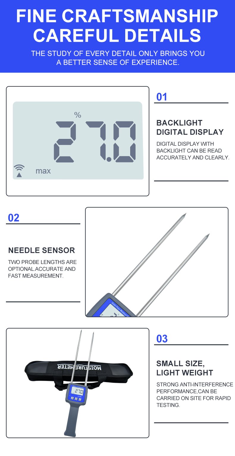 Grain Flour Moisture Meter – TK100GF – detailed specification image