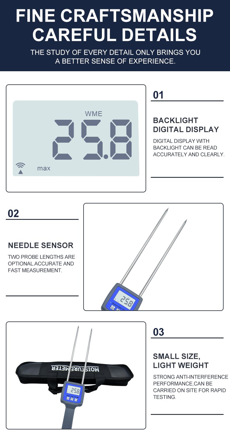 Sawdust & Wood Moisture Meter – TK100W – detailed specification image