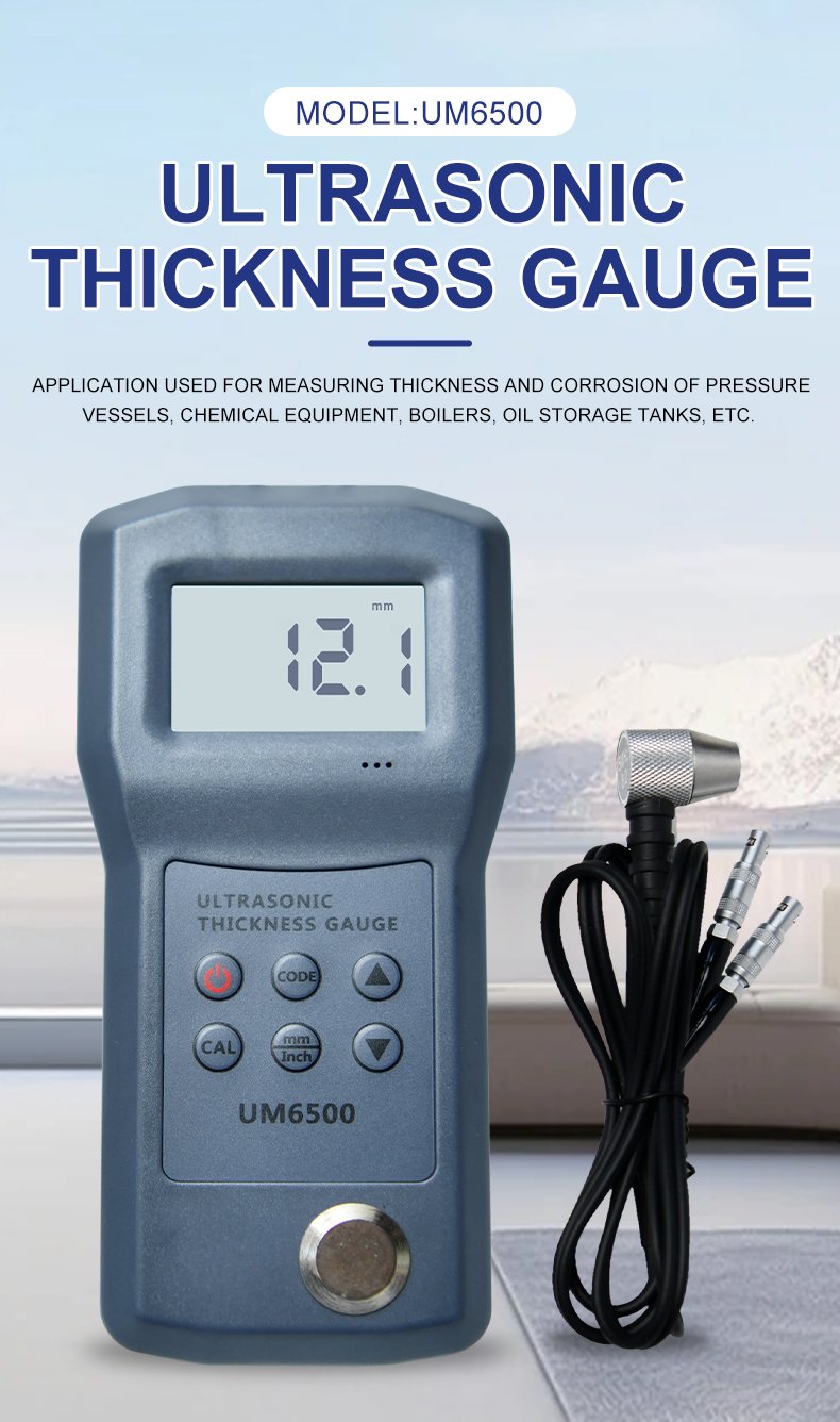 Ultrasonic Thickness Gauge, 1–200mm Range – UM6500 – detailed specification image