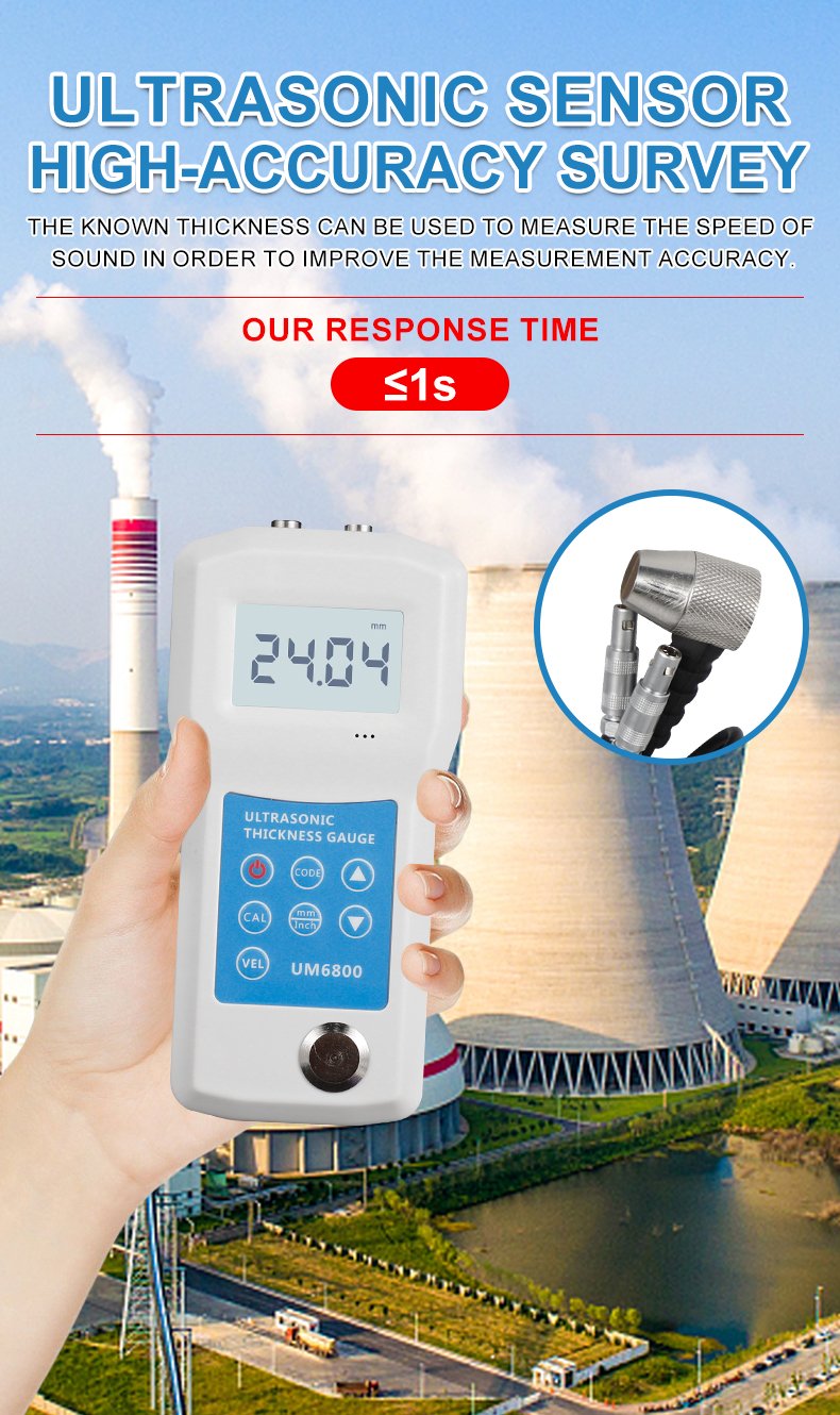 Ultrasonic Thickness Gauge, 0.01mm Precision – UM6800 – detailed specification image
